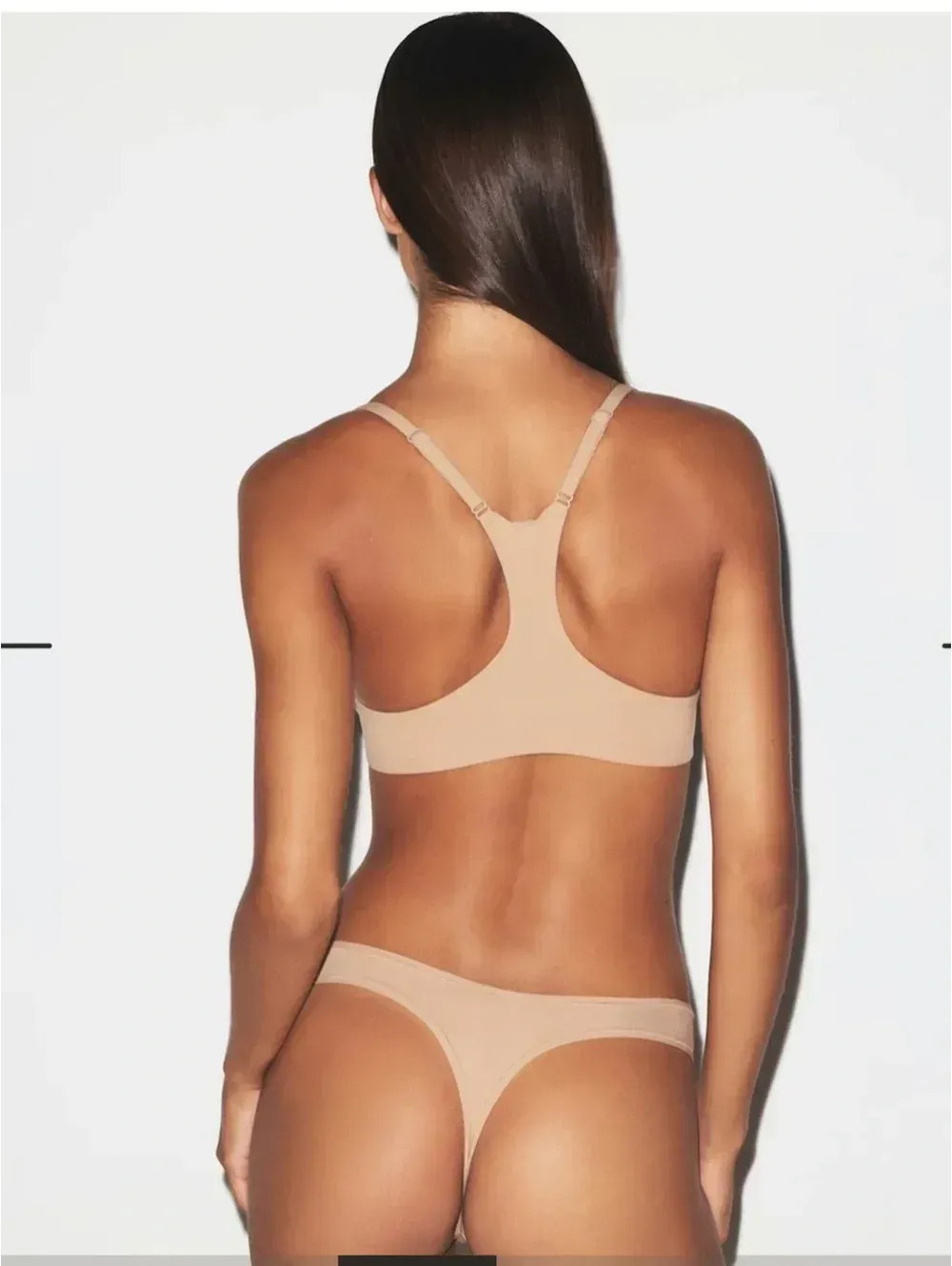 SKIMS NWT Fits Everybody Racerback Demi Bra - Size 34B - Picture 3 of 4